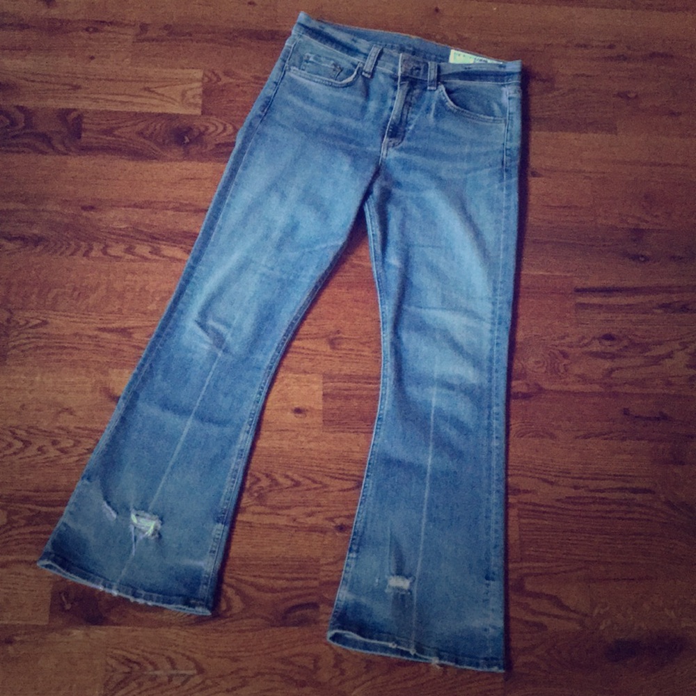 RAG & BONE Vale Cropped Flare Jeans Size 28
